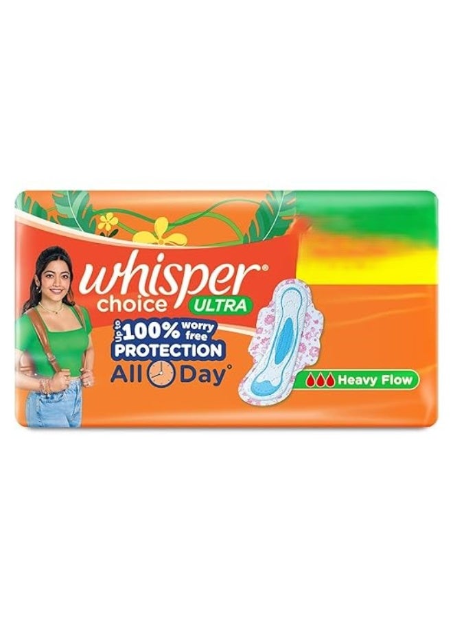 Whisper Choice Ultra Sanitary Pads for Women, XL 20 Napkins - Image 2